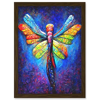 Artery8 - Vibrant Neon Dragonfly - A4 - Wall Art Print Artery8 - Vibrant Neon Dragonfly - A4 - Wall Art Print