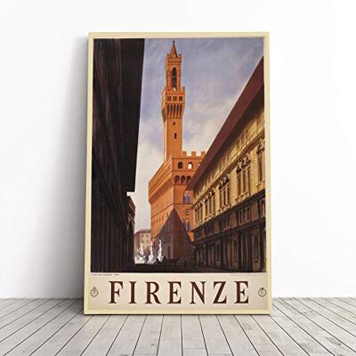 Big Box Art Canvas Print Wall Art Vintage Travel Poster Firenze Mounted and Stretched Box Frame Picture Home Decor for Kitchen, Living, Dining Room, Bedroom, Hallway, Multi-Colour, 20x14 Inch Big Box Art Canvas Print Wall Art Vintage Travel Poster Firenze Mounted and Stretched Box Frame Picture Home Decor for Kitchen, Living, Dining Room, Bedroom, Hallway, Multi-Colour, 20x14 Inch