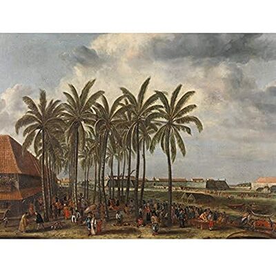 Artery8 Andries Beeckman The Castle Of Batavia Painting Art Print Canvas Premium Wall Decor Poster Mural Artery8 Andries Beeckman The Castle Of Batavia Painting Art Print Canvas Premium Wall Decor Poster Mural