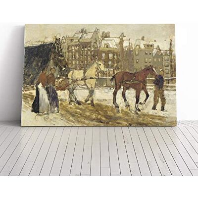 Big Box Art George Hendrik Breitner Horses in Amsterdam Canvas Print Gallery Wrapped 30mm Frame Wall Art 20x14 inches Ready to Hang Modern Animals Picture Living Room Bedroom Lounge Office Big Box Art George Hendrik Breitner Horses in Amsterdam Canvas Print Gallery Wrapped 30mm Frame Wall Art 20x14 inches Ready to Hang Modern Animals Picture Living Room Bedroom Lounge Office