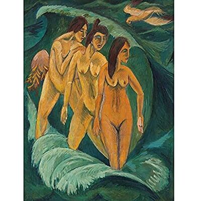 Fine Art Prints Ernst Ludwig Kirchner Three Bathers Art Print Canvas Premium Wall Decor Poster Mural Fine Art Prints Ernst Ludwig Kirchner Three Bathers Art Print Canvas Premium Wall Decor Poster Mural