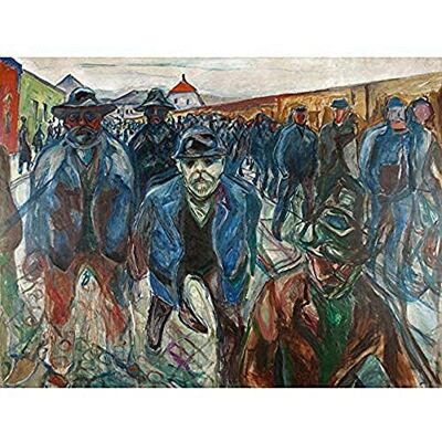 Fine Art Prints Edvard Munch Workers On Their Way Home Art Print Canvas Premium Wall Decor Poster Mural Fine Art Prints Edvard Munch Workers On Their Way Home Art Print Canvas Premium Wall Decor Poster Mural