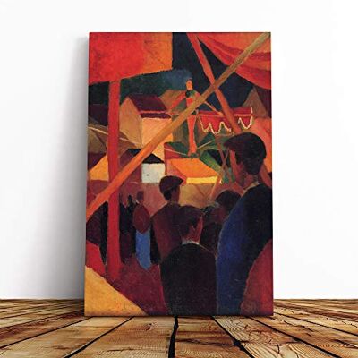 Big Box Art Canvas Print Wall Art August Macke Tightrope Walker Mounted and Stretched Box Frame Picture Home Decor for Kitchen, Living, Dining Room, Bedroom, Hallway, Multi-Colour, 20x14 Inch Big Box Art Canvas Print Wall Art August Macke Tightrope Walker Mounted and Stretched Box Frame Picture Home Decor for Kitchen, Living, Dining Room, Bedroom, Hallway, Multi-Colour, 20x14 Inch