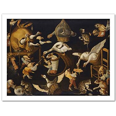 Fine Art Prints Master Egg Grotesque Animals Cats Birds Painting Large Framed Art Print Poster Wall Decor 18x24 in Fine Art Prints Master Egg Grotesque Animals Cats Birds Painting Large Framed Art Print Poster Wall Decor 18x24 in