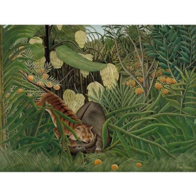 Artery8 Rosseau Fight Between A Tiger And A Buffalo 1908 Premium Wall Art Canvas Print 18X24 Inch Artery8 Rosseau Fight Between A Tiger And A Buffalo 1908 Premium Wall Art Canvas Print 18X24 Inch