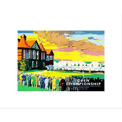 Wee Blue Coo Sport Ad Open Golf Championship Green Royal Lytham UK Wall Art Print Wee Blue Coo Sport Ad Open Golf Championship Green Royal Lytham UK Wall Art Print