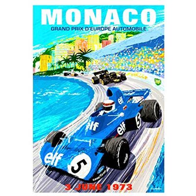 Wee Blue Coo Ad Motor Sport Monaco Grand Prix 1973 Picture Wall Art Print Wee Blue Coo Ad Motor Sport Monaco Grand Prix 1973 Picture Wall Art Print