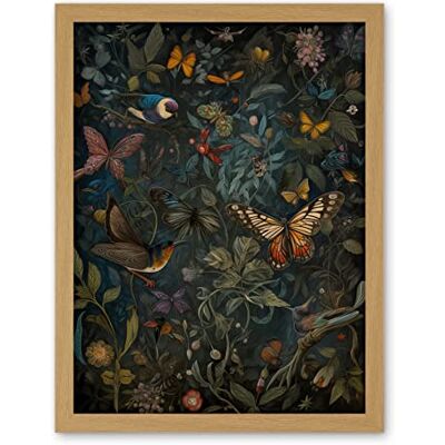 Artery8 William Morris Style Plants Birds and Butterflies Artwork Framed Wall Art Print 18X24 Inch Artery8 William Morris Style Plants Birds and Butterflies Artwork Framed Wall Art Print 18X24 Inch