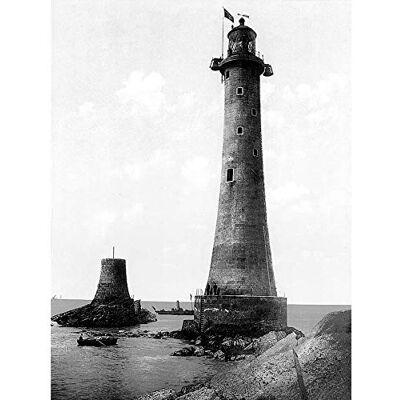 Wee Blue Coo EDDYSTONE LIGHTHOUSE PLYMOUTH VINTAGE HISTORY OLD BW PHOTO PRINT 12x16 inch 30x40cm POSTER 606BW Wee Blue Coo EDDYSTONE LIGHTHOUSE PLYMOUTH VINTAGE HISTORY OLD BW PHOTO PRINT 12x16 inch 30x40cm POSTER 606BW