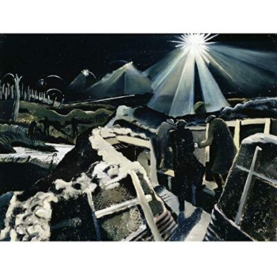 Fine Art Prints Nash Ypres Salient Night Battle WWI War Painting Premium Wall Art Canvas Print 18X24 Inch Fine Art Prints Nash Ypres Salient Night Battle WWI War Painting Premium Wall Art Canvas Print 18X24 Inch