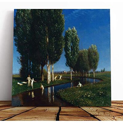 Big Box Art Canvas Print Wall Art Arnold Bocklin Summer Day Mounted and Stretched Box Frame Picture Home Decor for Kitchen, Living, Dining Room, Bedroom, Hallway, Muli-Colour, 20x20 Inch Big Box Art Canvas Print Wall Art Arnold Bocklin Summer Day Mounted and Stretched Box Frame Picture Home Decor for Kitchen, Living, Dining Room, Bedroom, Hallway, Muli-Colour, 20x20 Inch