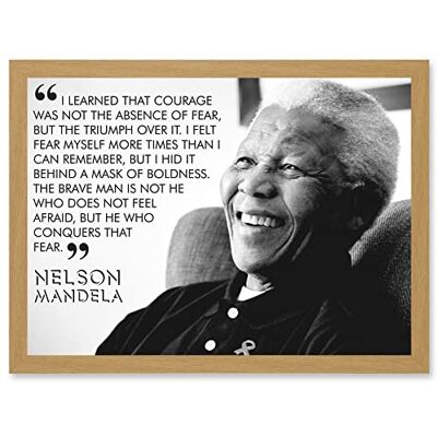 Artery8 - Mandela Quote A4 - Framed Wall Art Print Artery8 - Mandela Quote A4 - Framed Wall Art Print