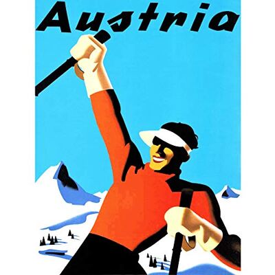 Wee Blue Coo TRAVEL TOURISM WINTER SPORT SKI SNOW ALPINE AUSTRIA ART POSTER PRINT 18x24 INCH LV4325 Wee Blue Coo TRAVEL TOURISM WINTER SPORT SKI SNOW ALPINE AUSTRIA ART POSTER PRINT 18x24 INCH LV4325