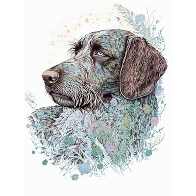 Artery8 German Wirehead Pointer Dog Nature Spirit Animal Modern Multicoloured Illustration Extra Large XL Wall Art Poster Print Artery8 German Wirehead Pointer Dog Nature Spirit Animal Modern Multicoloured Illustration Extra Large XL Wall Art Poster Print