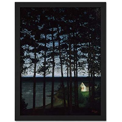 Fine Art Prints Sohlberg Fisherman's Cottage Landscape Forest Painting Large Framed Art Print Poster Wall Decor 18x24 in Fine Art Prints Sohlberg Fisherman's Cottage Landscape Forest Painting Large Framed Art Print Poster Wall Decor 18x24 in