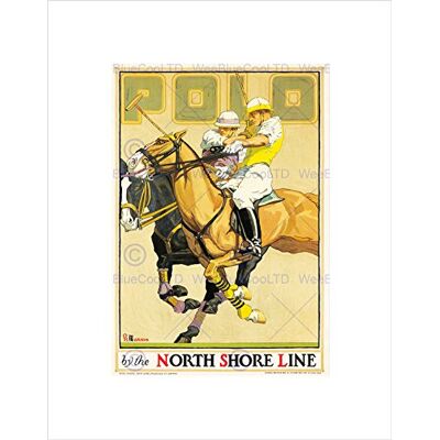 Wee Blue Coo TRAVEL NORTH SHORE LINE RAILWAY POLO SPORT HORSE FRAMED ART PRINT B12X7335 Wee Blue Coo TRAVEL NORTH SHORE LINE RAILWAY POLO SPORT HORSE FRAMED ART PRINT B12X7335