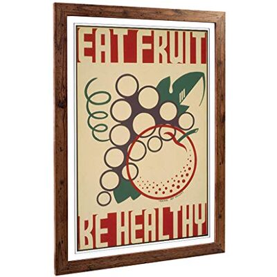 Big Box Art Framed Print of Vintage WPA Poster Eat Fruit Design Wall Art Picture Home Decor for Kitchen, Living, Dining Room, Bedroom, Hallway, Office, Walnut, A2 / 24.5x18 Inch / 62x45cm Big Box Art Framed Print of Vintage WPA Poster Eat Fruit Design Wall Art Picture Home Decor for Kitchen, Living, Dining Room, Bedroom, Hallway, Office, Walnut, A2 / 24.5x18 Inch / 62x45cm