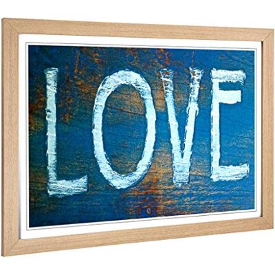 Big Box Art Framed Print of Wooden Love Sign Design Wall Art Picture Home Decor for Kitchen, Living, Dining Room, Lounge, Bedroom, Hallway, Office, Oak, A2 / 24.5x18 Inch / 62x45cm Big Box Art Framed Print of Wooden Love Sign Design Wall Art Picture Home Decor for Kitchen, Living, Dining Room, Lounge, Bedroom, Hallway, Office, Oak, A2 / 24.5x18 Inch / 62x45cm