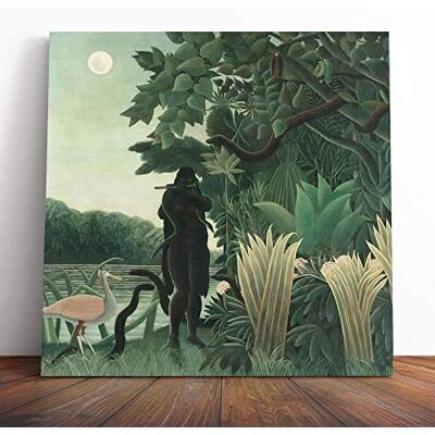 Big Box Art Henri Rousseau Jungle Snake Canvas Print Gallery Wrapped 30mm Frame Wall Art 20x20 inches Ready to Hang Contemporary Animals Picture Living Room Bedroom Lounge Office Big Box Art Henri Rousseau Jungle Snake Canvas Print Gallery Wrapped 30mm Frame Wall Art 20x20 inches Ready to Hang Contemporary Animals Picture Living Room Bedroom Lounge Office