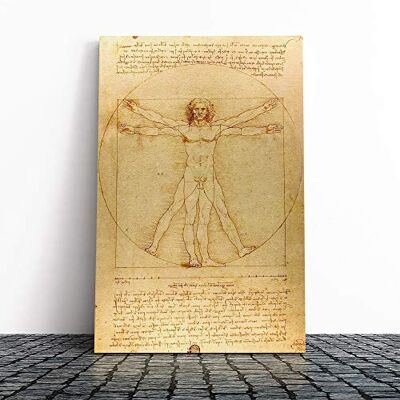 Big Box Art Leonardo Da Vinci The Vitruvian Man Vitruviano Canvas Print 20x14 Inch Wall Art, Ready to Hang, Gallery Wrapped, Fade-Resistant Inks, Securely Packaged, UK Made Big Box Art Leonardo Da Vinci The Vitruvian Man Vitruviano Canvas Print 20x14 Inch Wall Art, Ready to Hang, Gallery Wrapped, Fade-Resistant Inks, Securely Packaged, UK Made