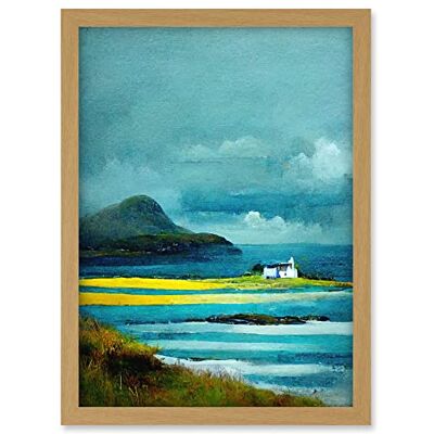 Doppelganger33 LTD Isle Harris White Crofters Cottage Scotland Seascape Artwork Framed A3 Wall Art Print Doppelganger33 LTD Isle Harris White Crofters Cottage Scotland Seascape Artwork Framed A3 Wall Art Print