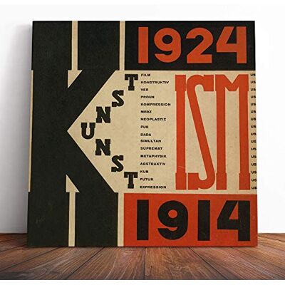 Big Box Art Canvas Print Wall Art El Lissitzky 1924 Mounted and Stretched Box Frame Picture Home Decor for Kitchen, Living, Dining Room, Bedroom, Hallway, Muli-Colour, 14x14 Inch Big Box Art Canvas Print Wall Art El Lissitzky 1924 Mounted and Stretched Box Frame Picture Home Decor for Kitchen, Living, Dining Room, Bedroom, Hallway, Muli-Colour, 14x14 Inch