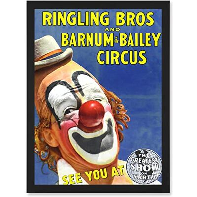 Artery8 - Circus Ringling Bros Barnum Bailey Show Clown - A4 Artery8 - Circus Ringling Bros Barnum Bailey Show Clown - A4