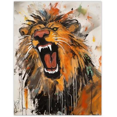 Artery8 The Circus Lion Roars Painting By Tom Jones Extra Large XL Wall Art Poster Print Artery8 The Circus Lion Roars Painting By Tom Jones Extra Large XL Wall Art Poster Print