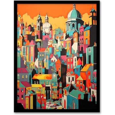 Artery8 Rome Vertical Cityscape Vibrant Graphic Painting Italian City Architecture Bold Colours Artwork Framed Wall Art Print A4 Artery8 Rome Vertical Cityscape Vibrant Graphic Painting Italian City Architecture Bold Colours Artwork Framed Wall Art Print A4