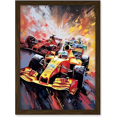 Artery8 Grand Prix Championship Cars Racing on Track Artwork Framed A3 Wall Art Print Artery8 Grand Prix Championship Cars Racing on Track Artwork Framed A3 Wall Art Print