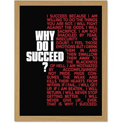 Fine Art Prints Sports Motivational Succeed Red Large Framed Art Print Poster Wall Decor 18x24 inch Fine Art Prints Sports Motivational Succeed Red Large Framed Art Print Poster Wall Decor 18x24 inch