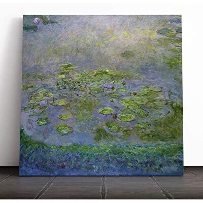 Big Box Art Canvas Print Wall Art Claude Monet Water Lillies No.1 Mounted and Stretched Box Frame Picture Home Decor for Kitchen, Living Room, Bedroom, Hallway, Muli-Colour, 14x14 Inch Big Box Art Canvas Print Wall Art Claude Monet Water Lillies No.1 Mounted and Stretched Box Frame Picture Home Decor for Kitchen, Living Room, Bedroom, Hallway, Muli-Colour, 14x14 Inch