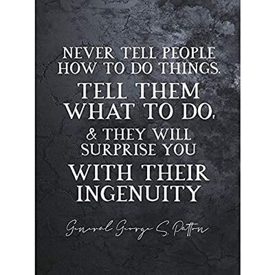Artery8 Slate Quote General Patton Surprise Ingenuity Art Print Canvas Premium Wall Decor Poster Mural Artery8 Slate Quote General Patton Surprise Ingenuity Art Print Canvas Premium Wall Decor Poster Mural