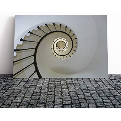 Big Box Art Architecture Lighthouse Spiral Staircase (1) Canvas Print Gallery Wrapped 30mm Frame Wall Art 30x20 inches Ready to Hang Modern Seascape Picture Living Room Bedroom Lounge Office Big Box Art Architecture Lighthouse Spiral Staircase (1) Canvas Print Gallery Wrapped 30mm Frame Wall Art 30x20 inches Ready to Hang Modern Seascape Picture Living Room Bedroom Lounge Office