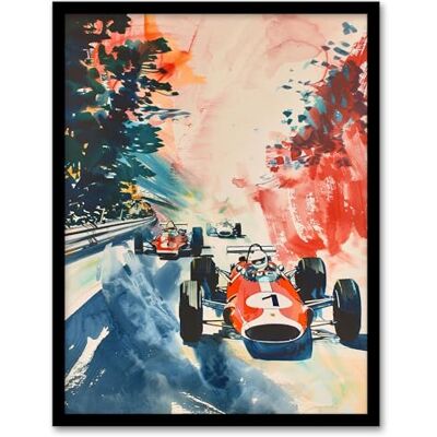 Artery8 Vintage Motor Sport Car Racing Abstract Man Cave Artwork Framed Wall Art Print 18X24 Inch Artery8 Vintage Motor Sport Car Racing Abstract Man Cave Artwork Framed Wall Art Print 18X24 Inch