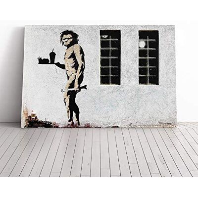 Big Box Art Banksy Apeman Graffiti Wall Art Canvas Print Gallery Wrapped 30mm Frame Wall Decor 24x16 inches Ready to Hang Pop Art Picture Living Room Bedroom Lounge Office Big Box Art Banksy Apeman Graffiti Wall Art Canvas Print Gallery Wrapped 30mm Frame Wall Decor 24x16 inches Ready to Hang Pop Art Picture Living Room Bedroom Lounge Office