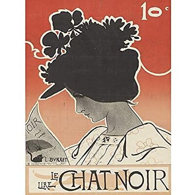 Artery8 Burret Le Chat Noir Black Cat Magazine Advert Art Print Canvas Premium Wall Decor Poster Mural Artery8 Burret Le Chat Noir Black Cat Magazine Advert Art Print Canvas Premium Wall Decor Poster Mural