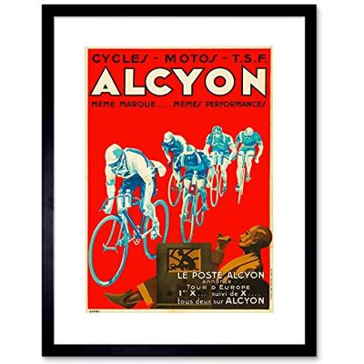 Wee Blue Coo Ad Alcyon Cycles Event Tour Europe France Picture Framed Wall Art Print Wee Blue Coo Ad Alcyon Cycles Event Tour Europe France Picture Framed Wall Art Print