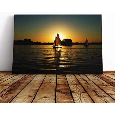 Big Box Art Sailing Boats Lake Vol.5 Canvas Print Gallery Wrapped 30mm Frame Wall Art 30x20 inches Ready to Hang Modern Seascape Picture Living Room Bedroom Lounge Office Big Box Art Sailing Boats Lake Vol.5 Canvas Print Gallery Wrapped 30mm Frame Wall Art 30x20 inches Ready to Hang Modern Seascape Picture Living Room Bedroom Lounge Office