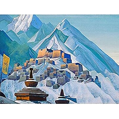 Fine Art Prints Roerich Tibet Himalayas Symbolist Mountain Landscape Painting Unframed Wall Art Print Poster Home Decor Premium Fine Art Prints Roerich Tibet Himalayas Symbolist Mountain Landscape Painting Unframed Wall Art Print Poster Home Decor Premium