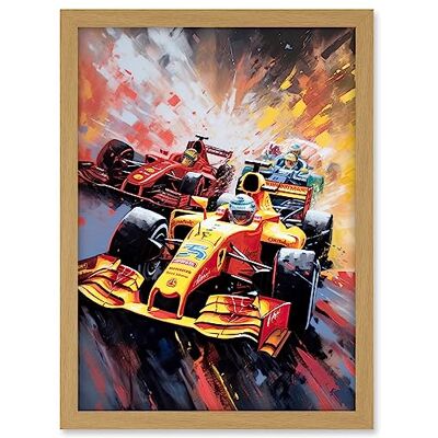 Artery8 Grand Prix Championship Cars Racing on Track Artwork Framed A3 Wall Art Print Artery8 Grand Prix Championship Cars Racing on Track Artwork Framed A3 Wall Art Print