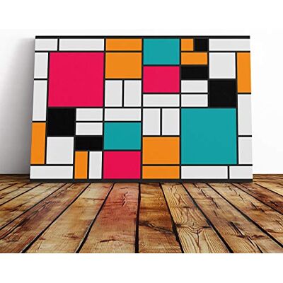 Big Box Art Canvas Print Wall Art Piet Mondrian Style of Alternate (2) Mounted & Stretched Box Frame Picture Home Decor for Kitchen, Living Room, Bedroom, Hallway, Multi-Colour, 20x14 Inch Big Box Art Canvas Print Wall Art Piet Mondrian Style of Alternate (2) Mounted & Stretched Box Frame Picture Home Decor for Kitchen, Living Room, Bedroom, Hallway, Multi-Colour, 20x14 Inch