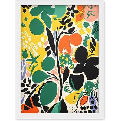 Artery8 Henri Matisse Inspired Botanical Garden Acrylic Painting Abstract Bright Shapes Artwork Framed Wall Art Print A4 Artery8 Henri Matisse Inspired Botanical Garden Acrylic Painting Abstract Bright Shapes Artwork Framed Wall Art Print A4