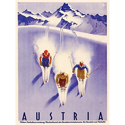 Wee Blue Coo Travel Tourism Winter Sport Austria Ski Snow Alps Art Print Poster Wall Decor 12X16 Inch Wee Blue Coo Travel Tourism Winter Sport Austria Ski Snow Alps Art Print Poster Wall Decor 12X16 Inch