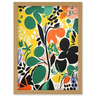 Artery8 Henri Matisse Inspired Botanical Garden Acrylic Painting Abstract Bright Shapes Artwork Framed Wall Art Print A4 Artery8 Henri Matisse Inspired Botanical Garden Acrylic Painting Abstract Bright Shapes Artwork Framed Wall Art Print A4