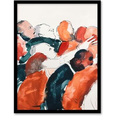Artery8 Sport Rugby Football Scrum Close Up Watercolour Man Cave Artwork Framed Wall Art Print 18X24 Inch Artery8 Sport Rugby Football Scrum Close Up Watercolour Man Cave Artwork Framed Wall Art Print 18X24 Inch