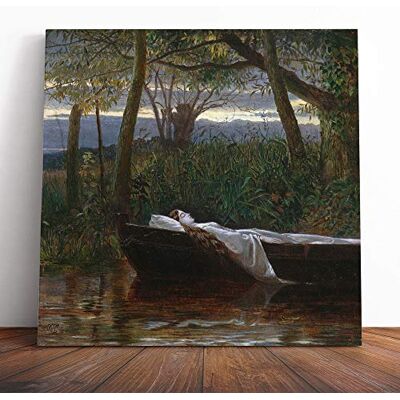 Big Box Art Canvas Print Wall Art Walter Crane The Lady of Shalott Mounted and Stretched Box Frame Picture Home Decor for Kitchen, Living Room, Bedroom, Hallway, Multi-Colour, 14x14 Inch Big Box Art Canvas Print Wall Art Walter Crane The Lady of Shalott Mounted and Stretched Box Frame Picture Home Decor for Kitchen, Living Room, Bedroom, Hallway, Multi-Colour, 14x14 Inch