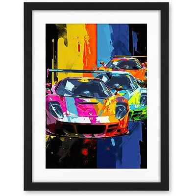 Artery8 Sport Racing Cars Vibrant Supercar Race Mancave Gift for Him Artwork Framed Wall Art Print 18X24 Inch Artery8 Sport Racing Cars Vibrant Supercar Race Mancave Gift for Him Artwork Framed Wall Art Print 18X24 Inch