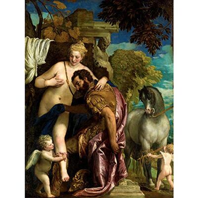 Artery8 Veronese Mars And Venus United By Love Painting Premium Wall Art Canvas Print 18X24 Inch Artery8 Veronese Mars And Venus United By Love Painting Premium Wall Art Canvas Print 18X24 Inch