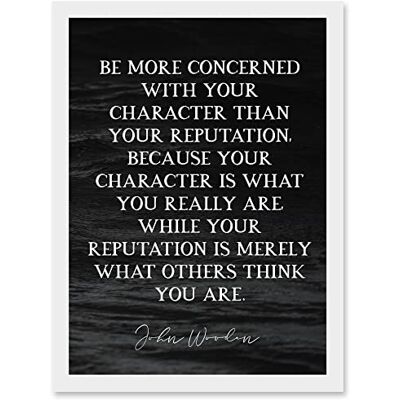 Artery8 - Slate Quote John Wooden - A4 - Framed - Wall Art Artery8 - Slate Quote John Wooden - A4 - Framed - Wall Art